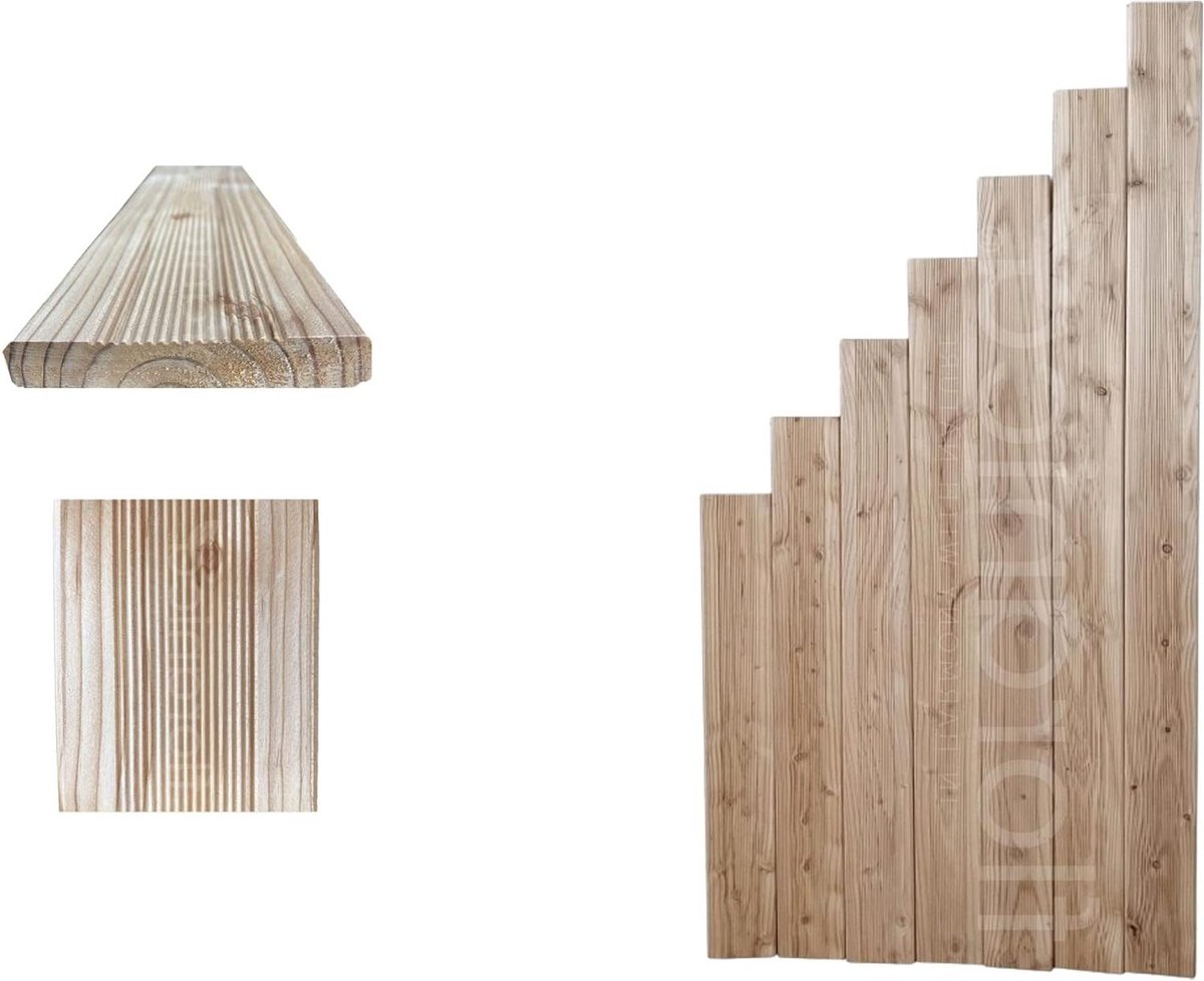 Houten Latten - Larikshout Lijsten - Bouwprojecten - Niet Geïmpregneerd - 80 cm - Natuurlijk