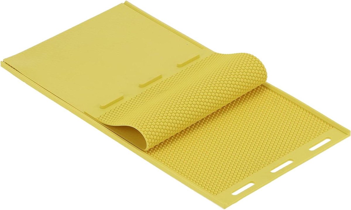 Bijenwas Persvorm - Bijenwas Sheet - Bijenwas Maken - Verhoogd Patroon - 44x23 cm - Geel