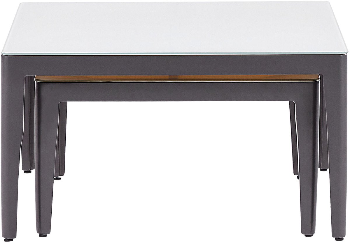 Beliani RIMA III - Loungeset voor 6 - Grijs - Aluminium