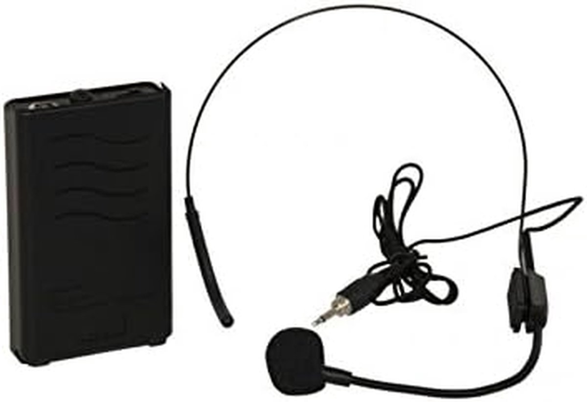 Draadloze Hoofdtelefoon Microfoon - Draadloos Systeem - Podium Presentaties - Vaste Draaggolf - 207.5MHZ - Zwart