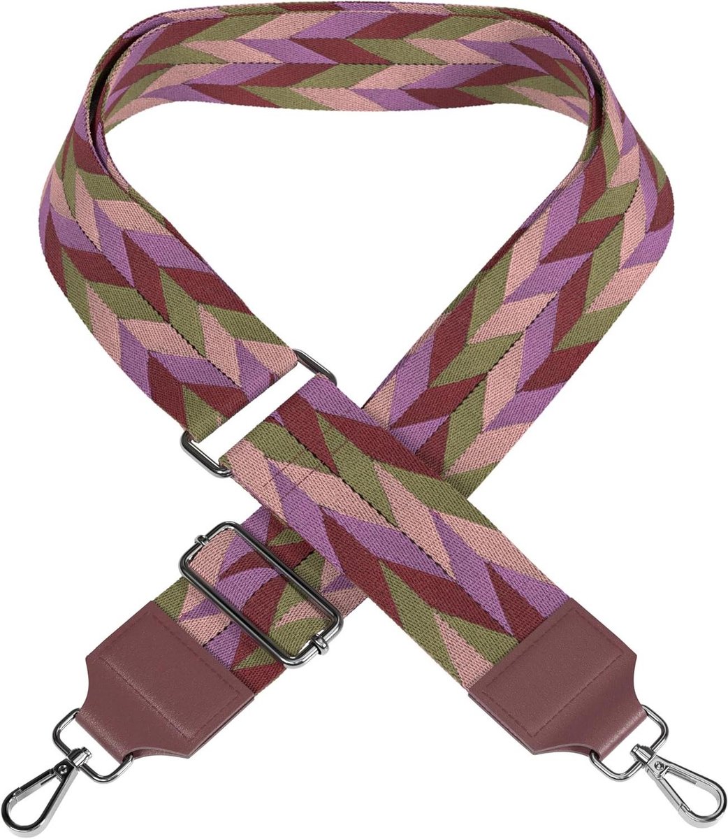 Verstelbare Band - Schouderband Tas - Tas Aanpassen - Universele Pasvorm - 145 cm Lengte - Gemengde Bessen