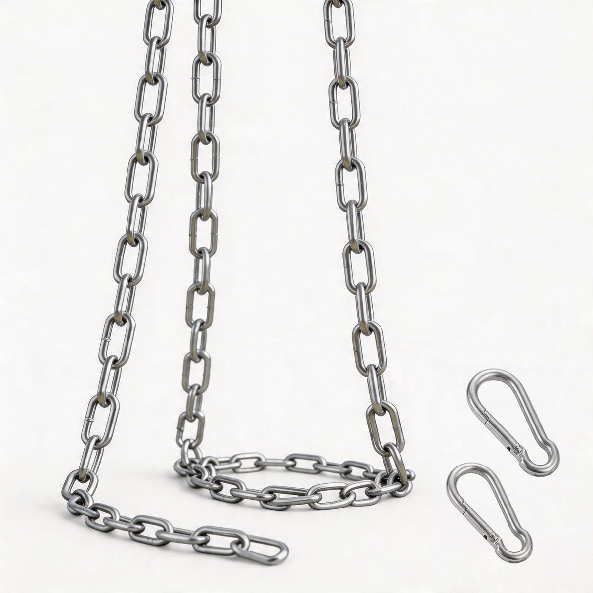 stalen ketting, per meter, 6 m stalen ketting, 1,5 mm ketting, roestvrij staal, per meter, metalen ketting om op te hangen, schakelketting van roestvrij staal voor hondenketting