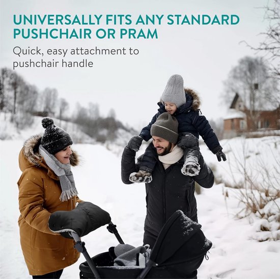Warm Mouw Handschoenen voor Kinderwagen en Wandelwagen - Wind- en Waterafstotend van Merkloos — afbeelding 2