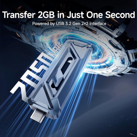 Externe SSD - Snelle Opslag - Bestanden Overzetten - Hoge Snelheid - 1 TB - Zwart — afbeelding 3