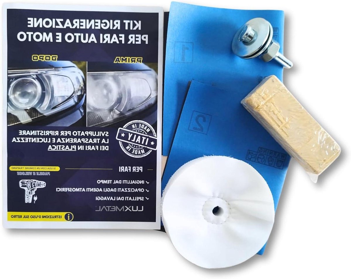 Koplampen Reinigingsset - Koplamp Restauratie Kit - Auto Onderhoud - Eenvoudig in Gebruik - 5 Delig - N.v.t.