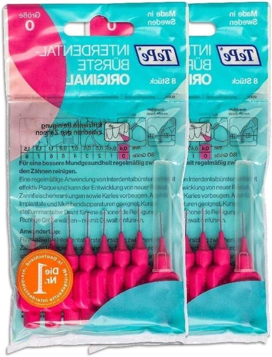 TePe Interdentale Borstels - Tandenborstels - Tanden Reinigen - Zweedse Tandheelkundige Expertise - 16 Borstels - Roze