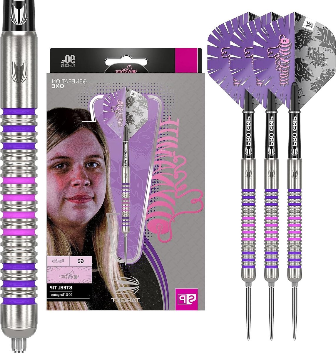 Stalen Darts Set - Dartpijlen Set - Darts Spelen - 90% Tungsten Loop - 24 Gram - Zwart