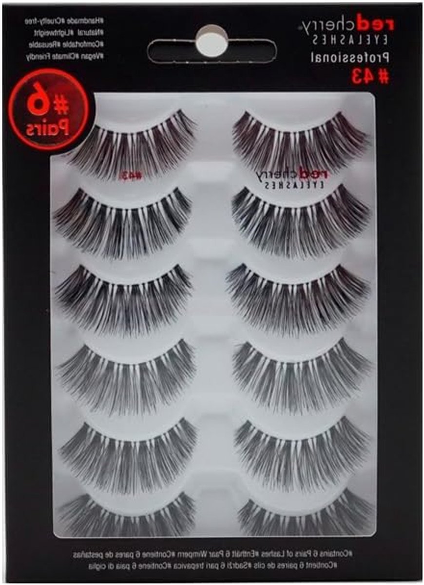 Valse Wimpers - Kunstwimpers Nepwimpers - Make-up Aanbrengen - Gegradueerde Lengte - 6 Paar - Zwart
