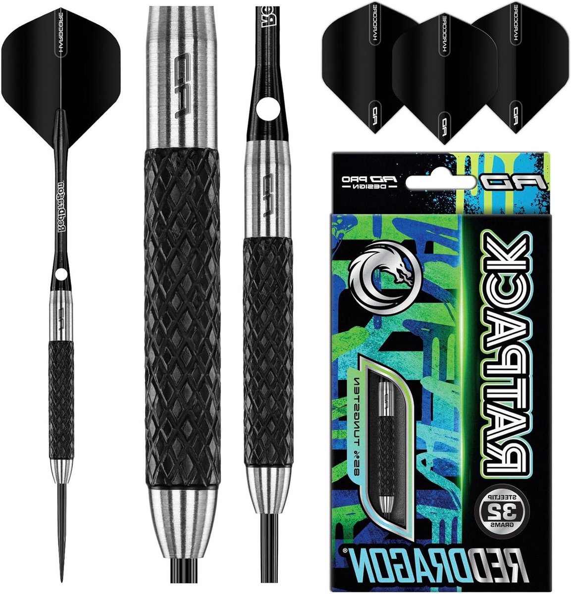 Tungsten Dartpijlen - Professionele Darts - Precisie Werpen - Dubbele Knurlgrip - 32 Gram - Zilver