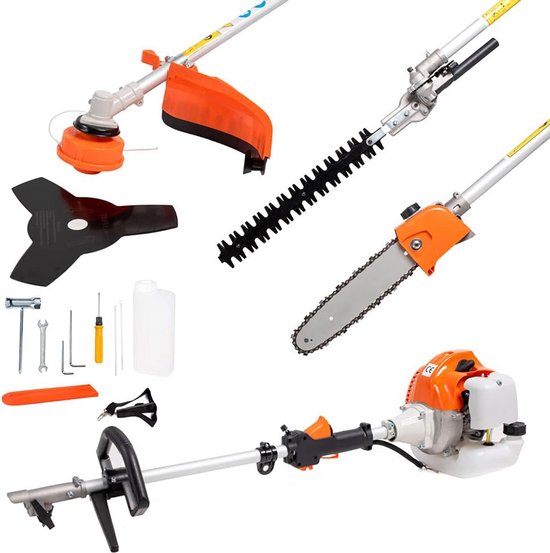 Bosmaaier 4-in-1 - Multifunctioneel Tuingereedschap - Tuinonderhoud - Benzinemotor 52cc - 300 x 30 x 30 cm - Niet gespecificeerd — afbeelding 2