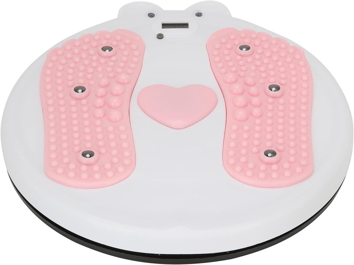 Taille Draaischijf - Balansbord Twistboard - Lichaamsvorming - Met 6 Magneten - 29.7 x 29.4 cm - Roze