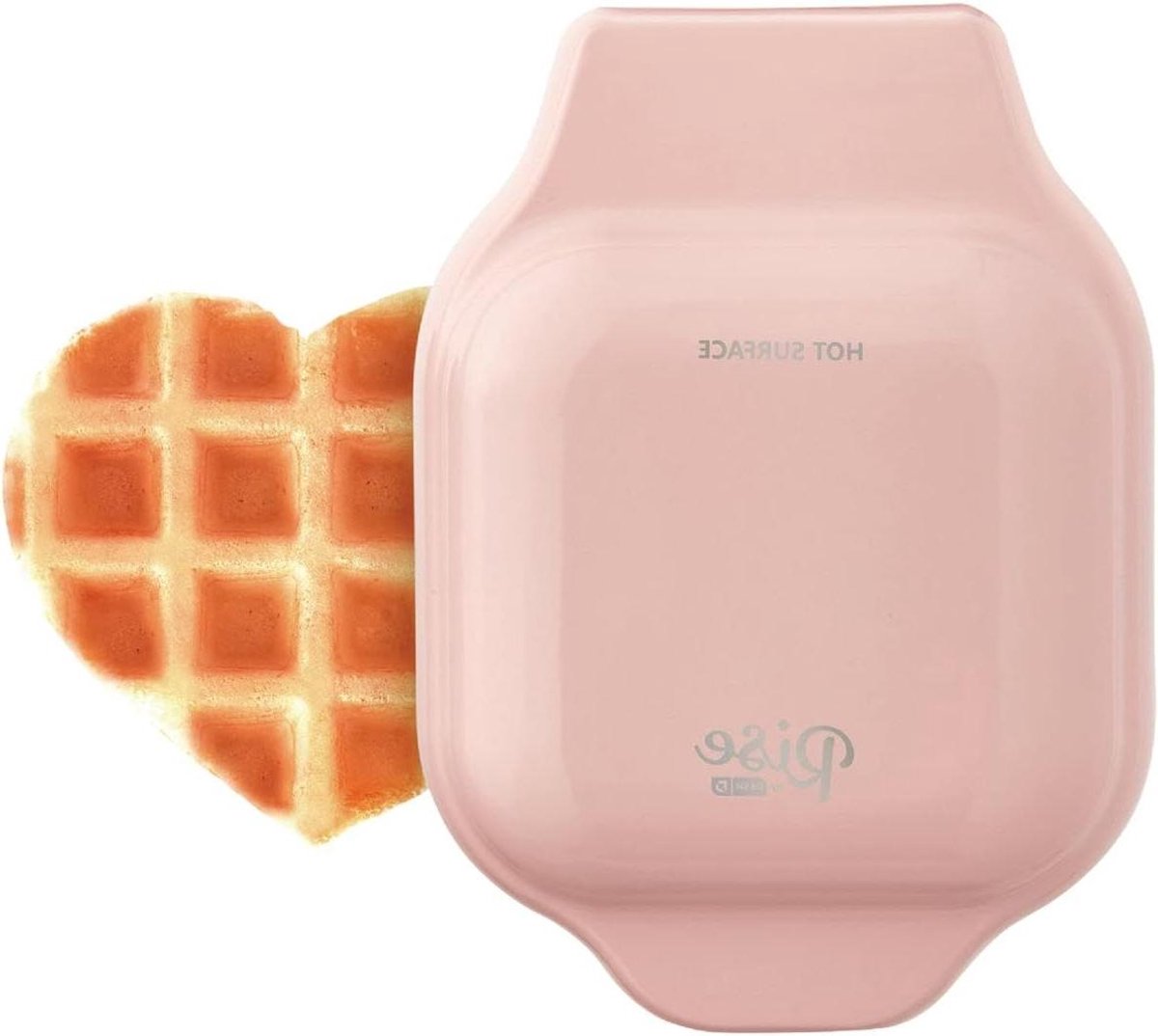 Wafelmaker Hartjes - Wafelijzer Mini - Ontbijt Maken - Antikleefcoating - 300 Watt - Oranje