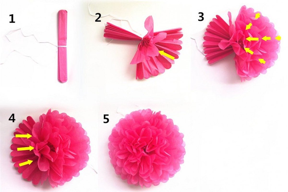 10 x 10 inch 25 cm, Tissue pom poms Pompons Decoraties Accessoires Papier Bloem Ballen voor Bruiloft Verjaardag Baby Shower Kip Nacht Doop Kerstmis Halloween Feestbenodigdheden (rood) — cadeau in Wonen & Interieur - foto 2