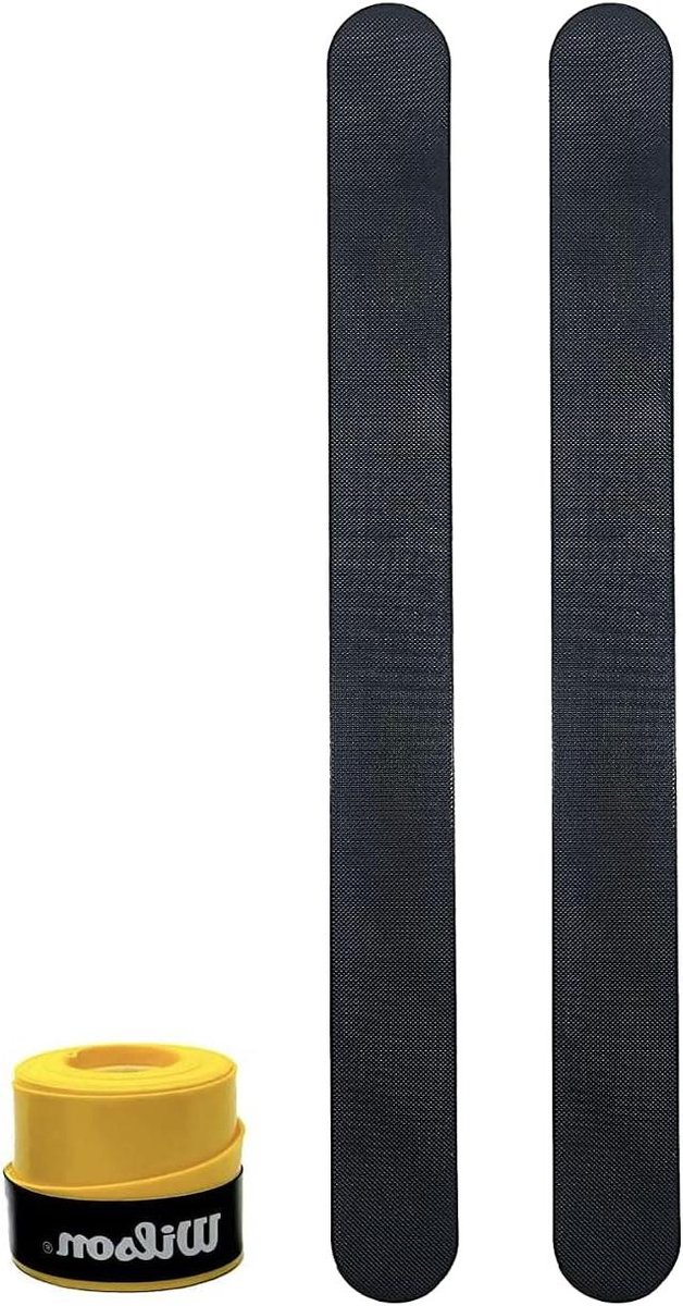 Padelracket Bescherming - Racket Beschermers - Padel Spelen - Ruw Oppervlak - 35 x 370 mm - Zwart