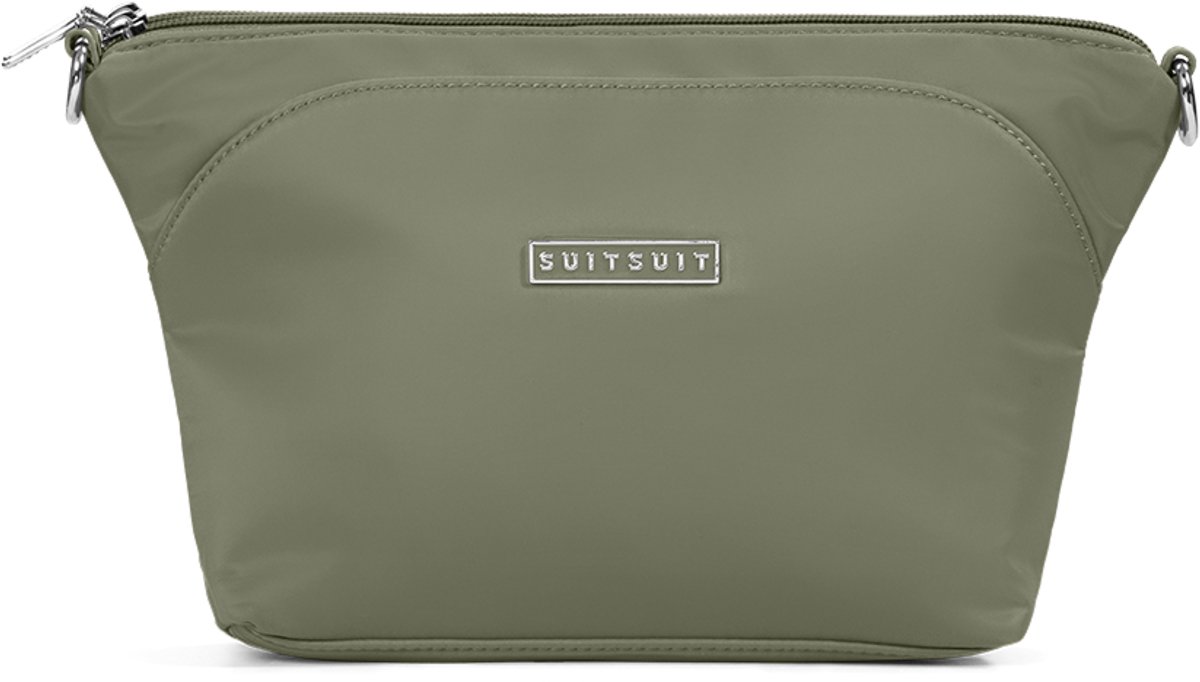 SUITSUIT Toilettas dames - Stijlvolle toilettas - Luxe make up organizer - Handig make up tasje voor reizen en dagelijks gebruik- Elegante make up etui - Natura Toilettassen Dark Olive - Groen