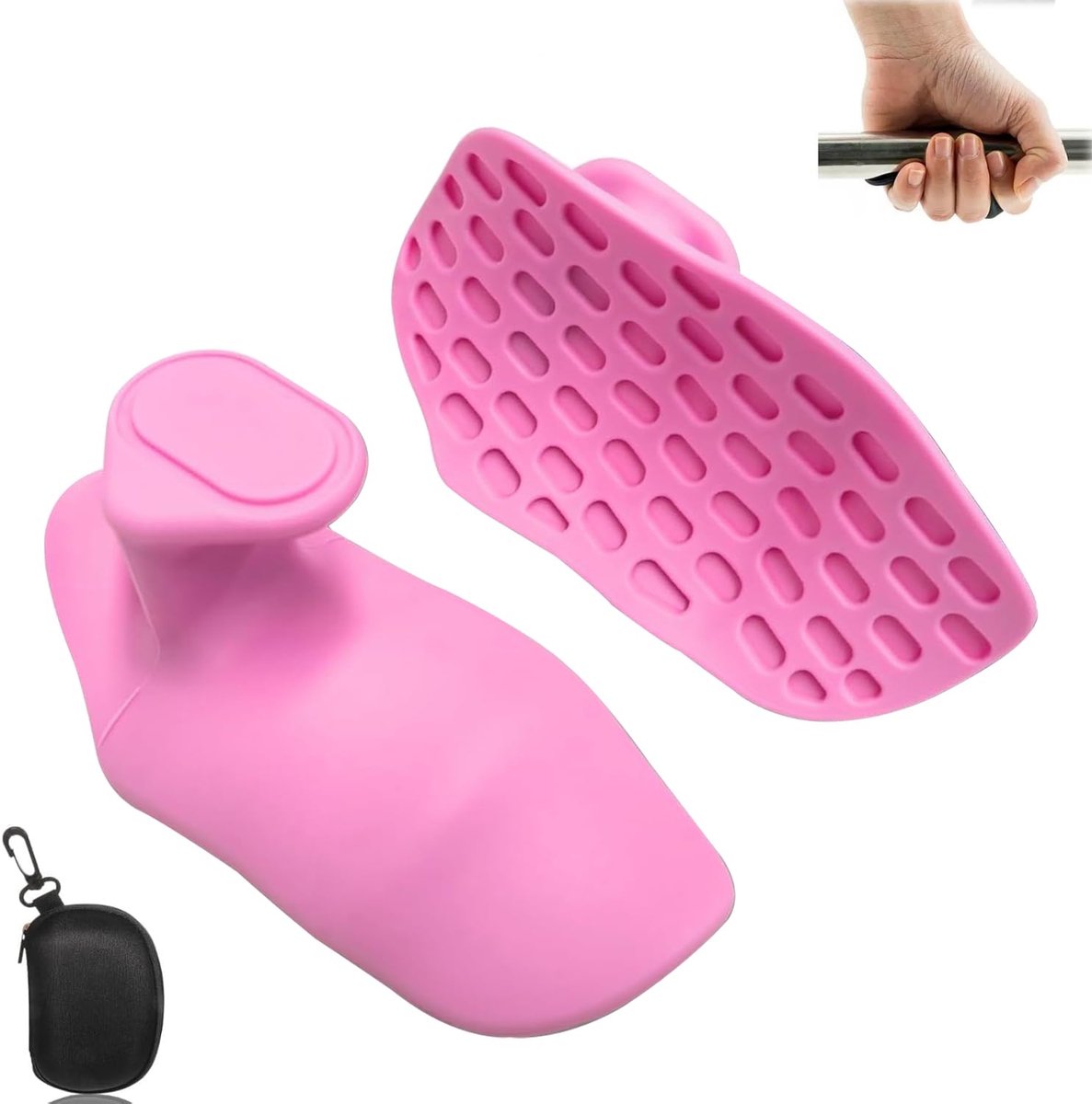 Greephulpen voor krachtsport, antislip siliconen gym grips, ergonomische handgreepbekleding, krachtsport, dames en heren, gym handschoenen voor krachttraining, pull-ups, haltertraining, bescherming
