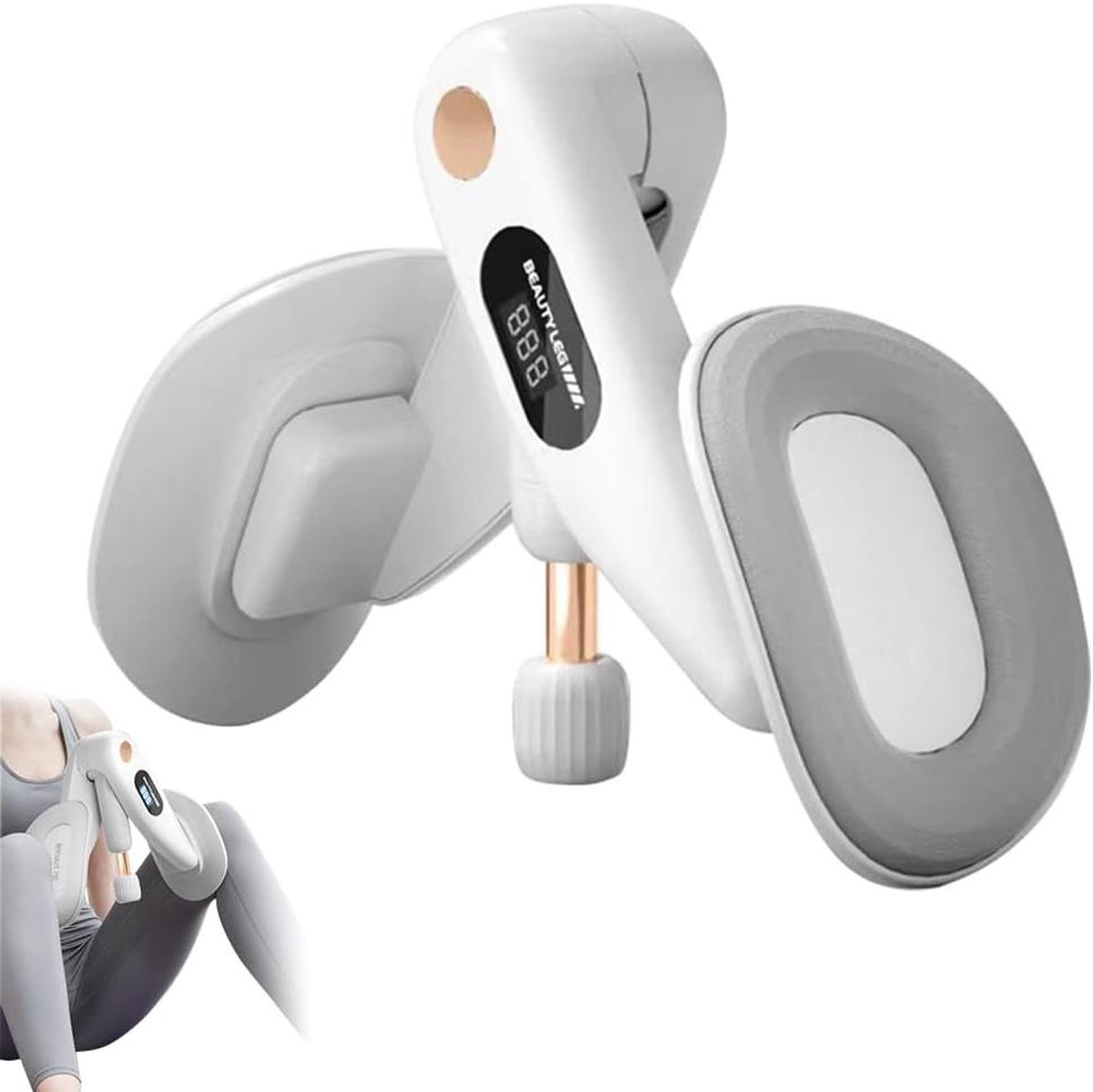 Bekkenbodem Trainer - Heup Trainer - Vormgeven Lichaam - Automatische Tellers - Standaard - Grijs