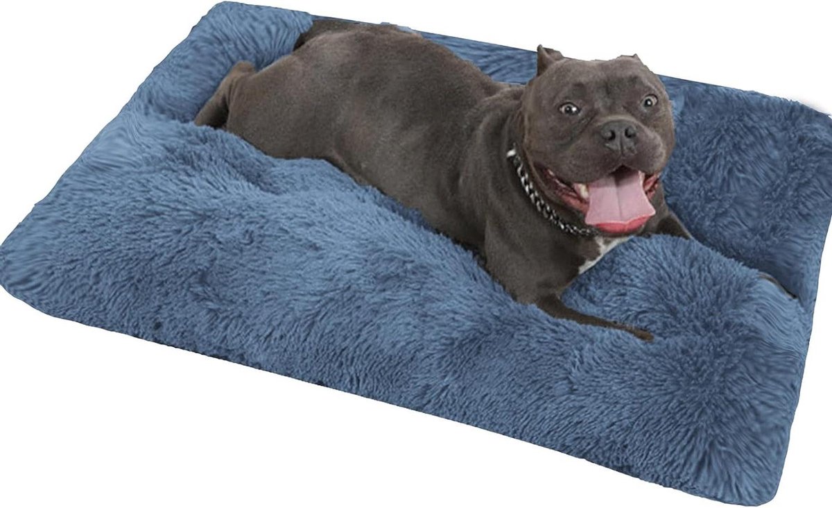 Huisdierbed - Hondenkussen Kattenmand - Comfortabel Rusten - Orthopedisch Ontwerp - 75 x 50 x 10 cm - Marineblauw