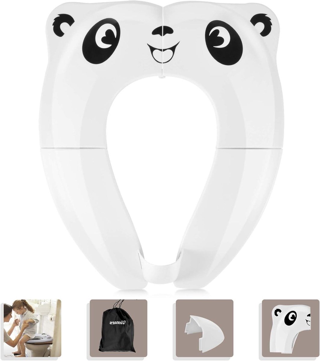 Baby toiletverkleiner - Kinder toilet - Zindelijkheidstraining - Met spatbescherming - Inclusief draagtas - Wit