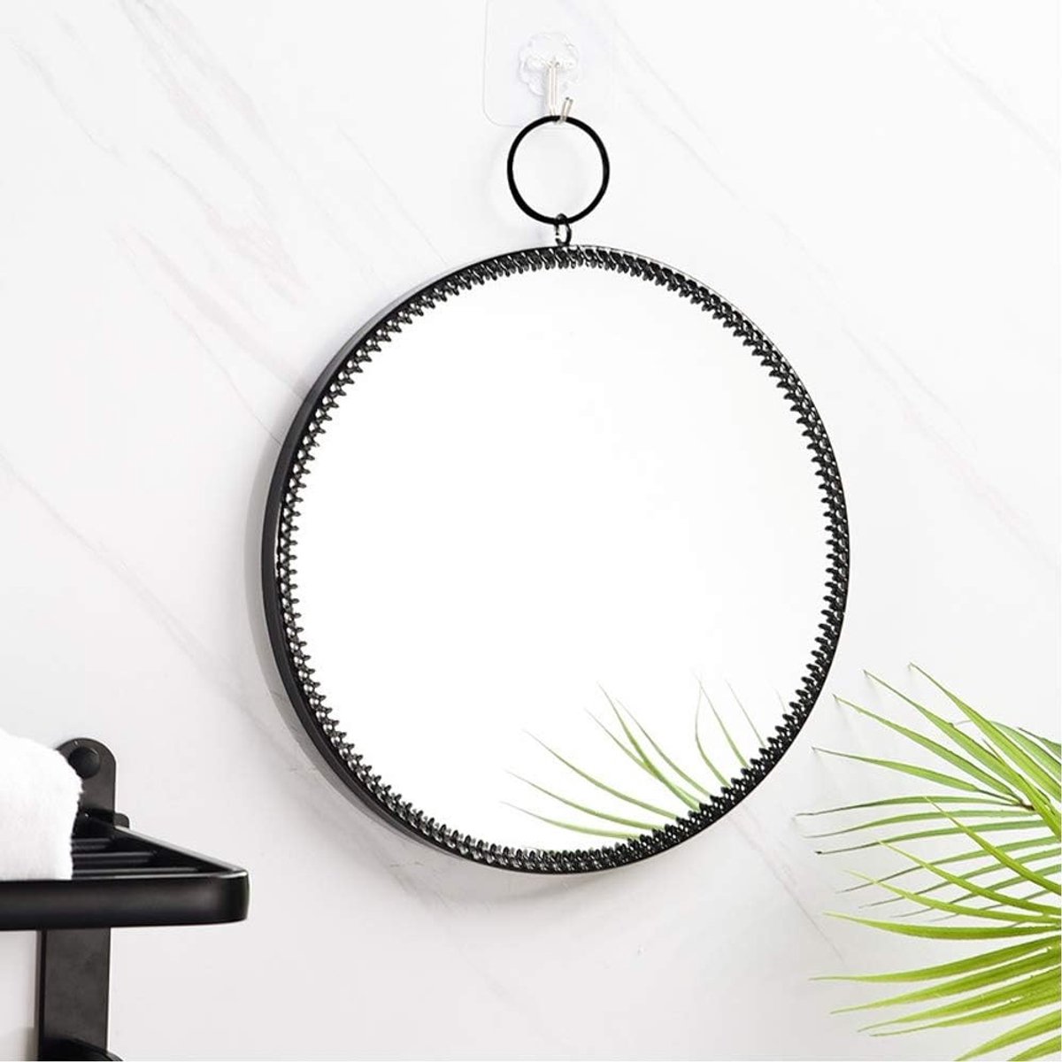 Ronde Muurspiegel van Metaal voor Decoratie, Make-up en Badkamer, Woonkamer en Slaapkamer Gebruik