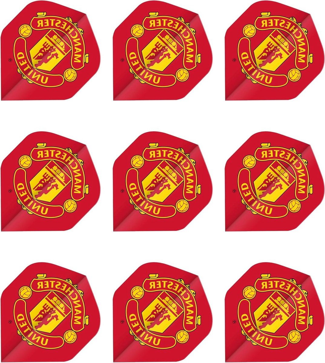 Dart Vleugels - Dart Accessoires - Darts Spelen - Officieel Gelicentieerd - 9 Stuks - Team Kleuren