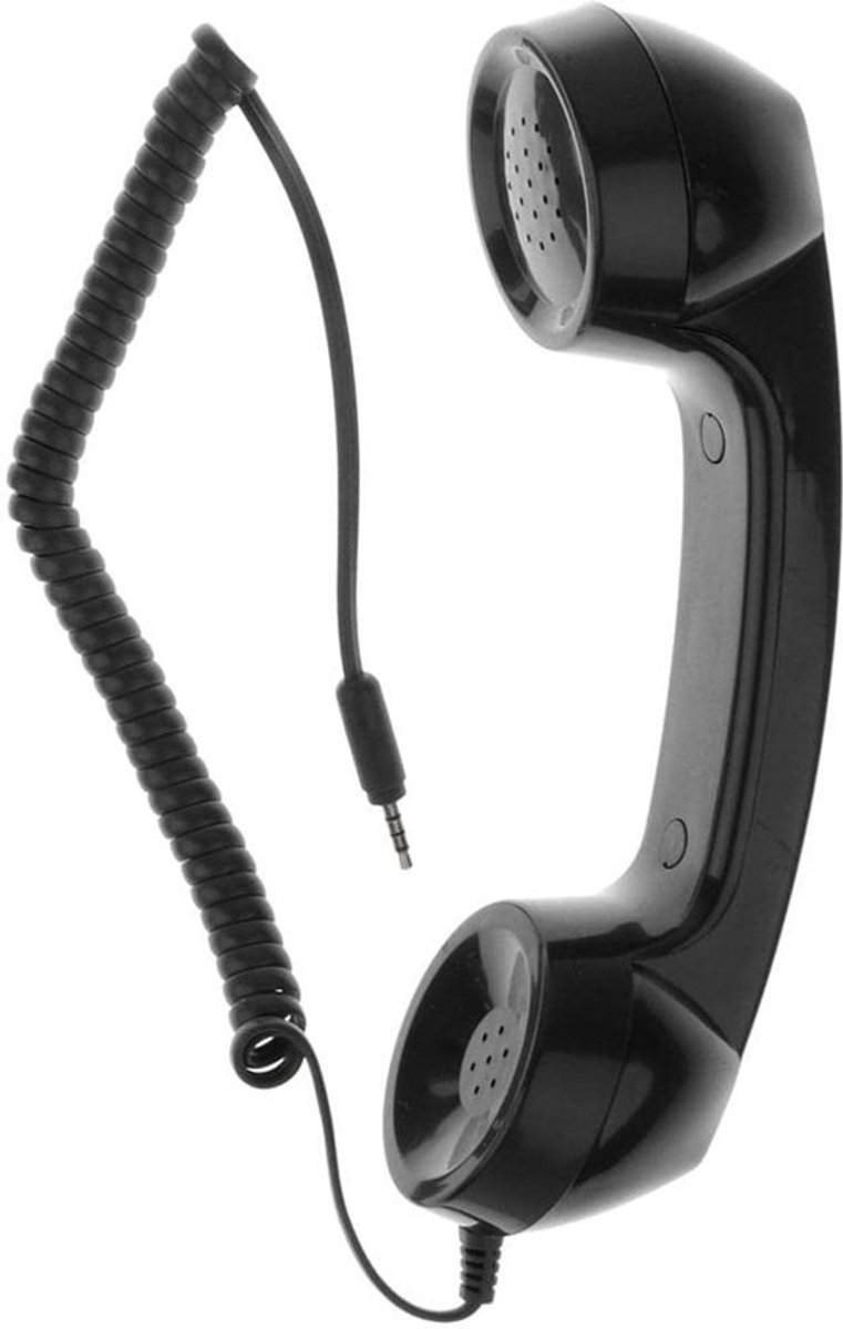 Dailygoody - Telefoon Ontvanger - Duurzame Handset - Glanzend zwart