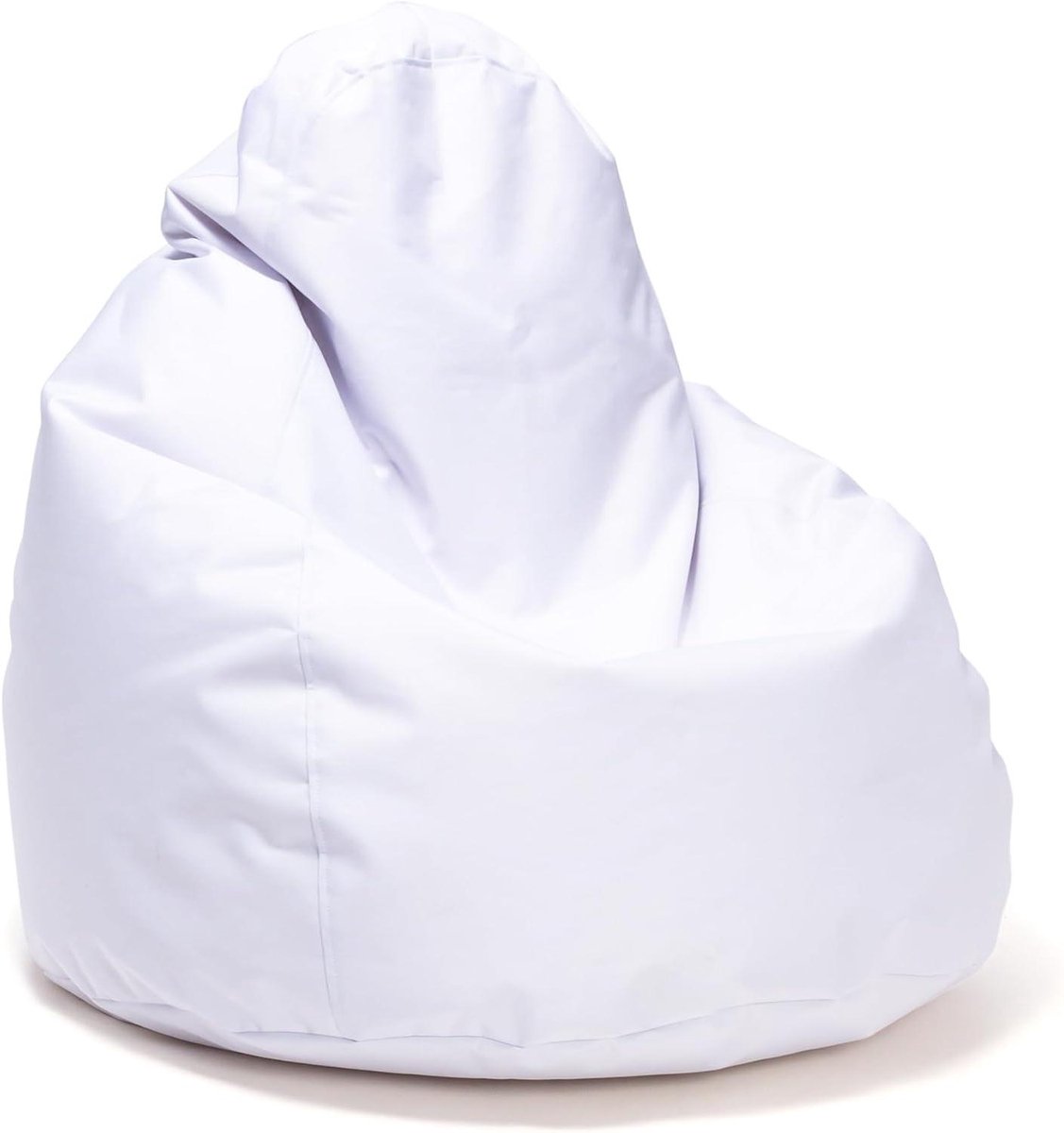 Fuzzy Zitzak - Zitpoef Loungestoel - Ontspannen Zitten - Vuilafstotend Polyester - 80 x 110 cm - Wit