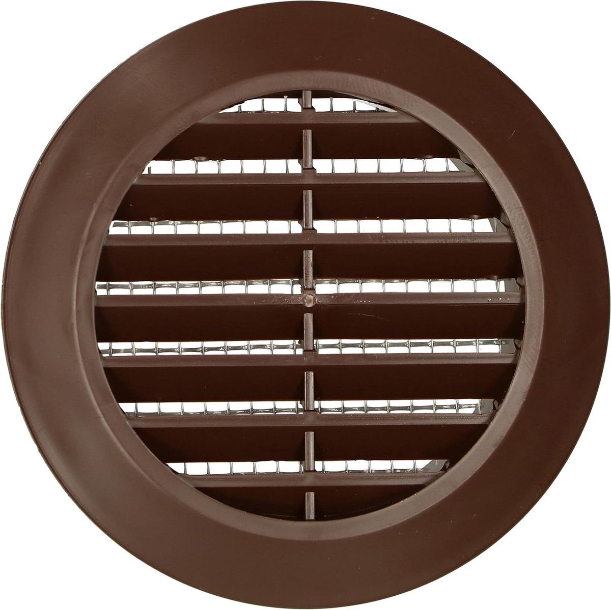 Ventilatierooster Rond - Afvoerrooster Insectenhor - Luchtuitwisseling Garanderen - Met Insectenhor - 60 mm - Bruin