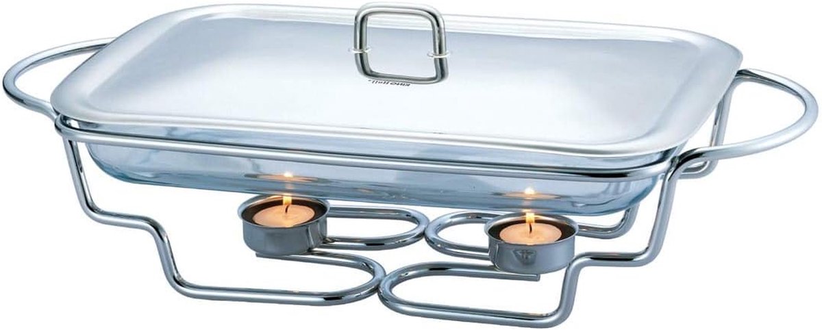 Voedselverwarmer - Warmhoudcontainer - Eten Warm Houden - Hittebestendig Glas - 30 Liter - Zilver