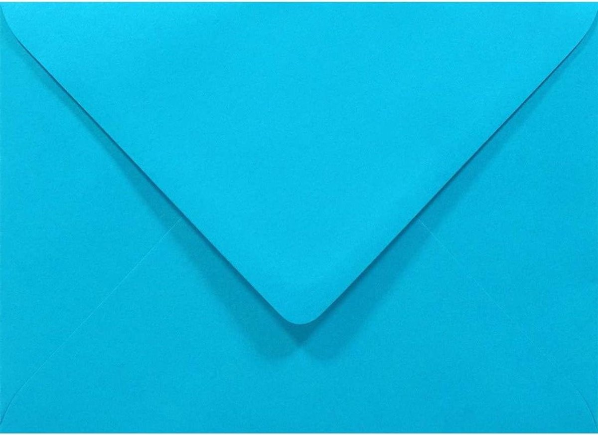 B6 Enveloppen - Wenskaart Enveloppen - Uitnodigingen Versturen - Puntklep Zonder Venster - 125x175mm - Blauw