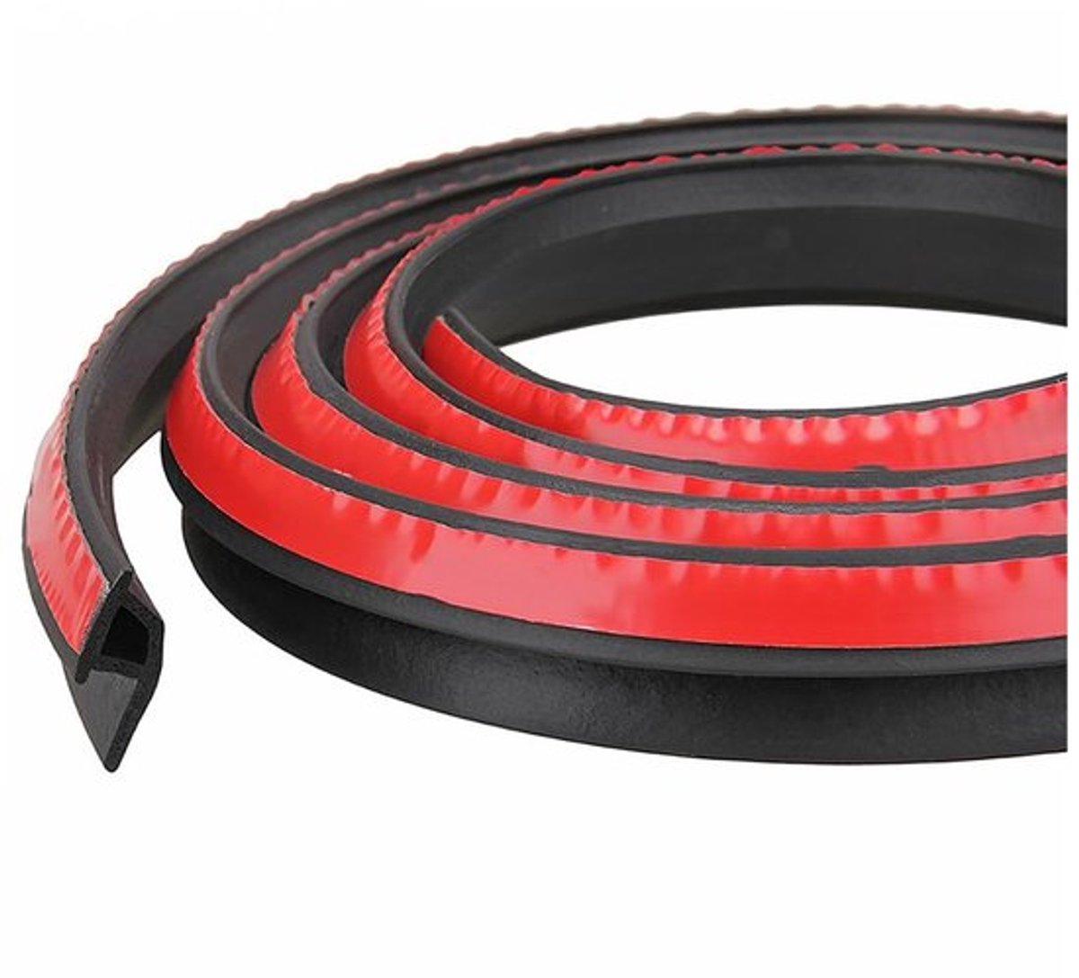 Dailygoody - Deurafdichting - Rubber Afdichtstrip - 4 m - Zwart