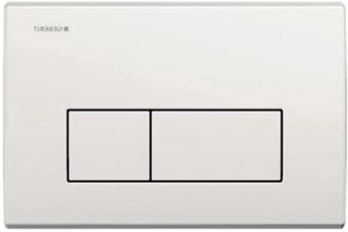 Bedieningsplaat Toilet - Spoelplaat Plaat - Toilet Spoelen - Dubbele Spoeltechniek - 24 cm - Wit