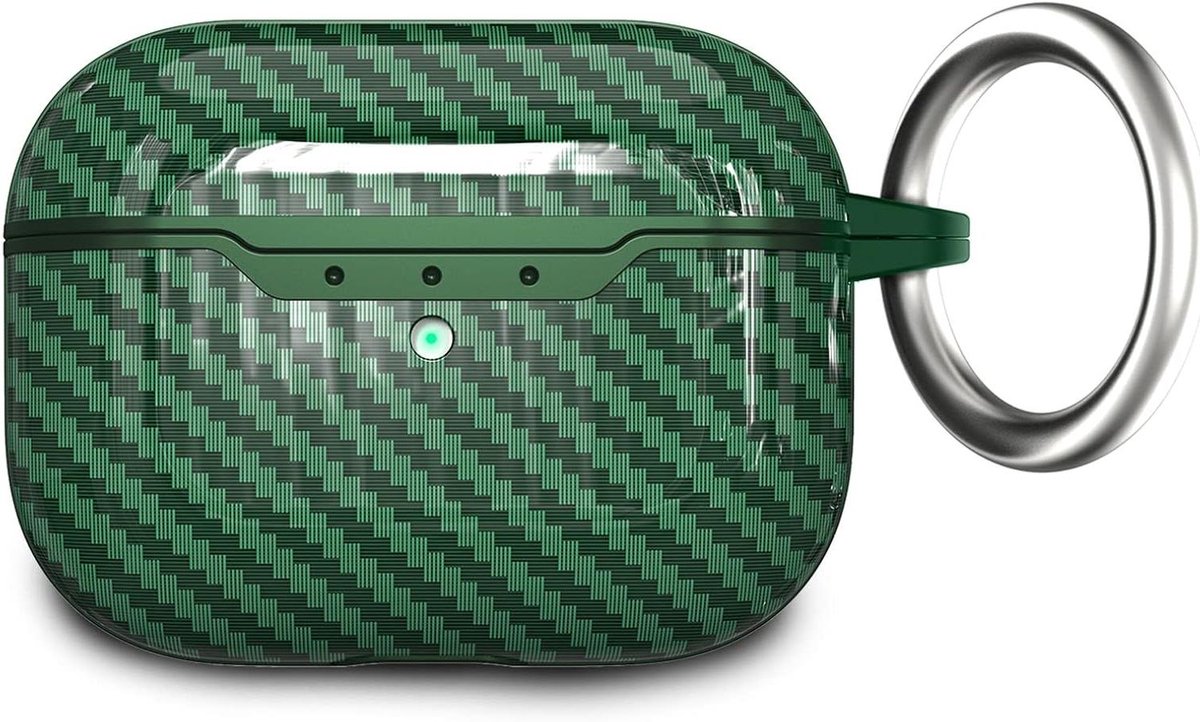 Hoesje voor AirPods Pro 2 - AirPods beschermhoes Oplaadcase cover - Bescherming tegen vallen - Zichtbaar LED-lampje - 20g - Groen