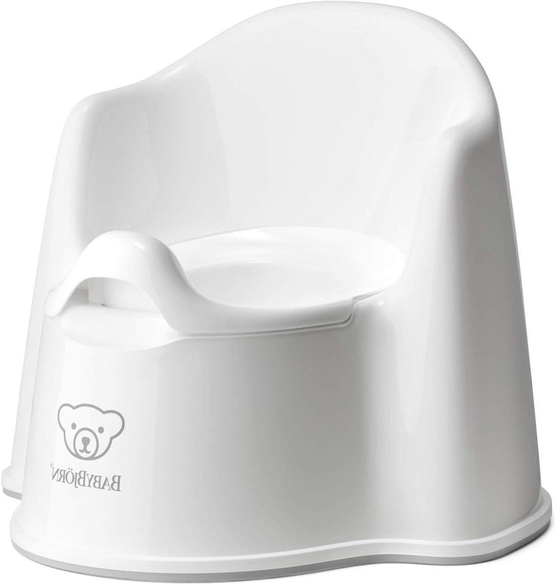 Potty Chair - Kinder Potty - Zindelijkheidstraining - Stabiel met Rugleuning - BPA Vrij - Wit Grijs