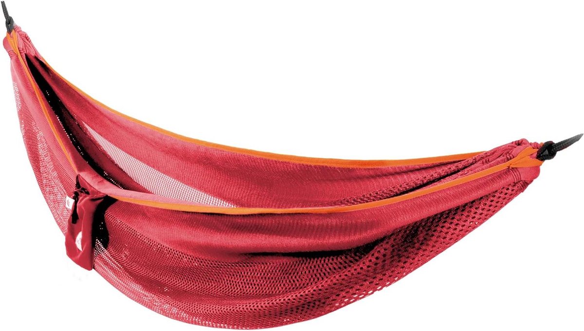 Netstof Hangmat - Dubbele Reis Hangmat - Ontspannen Buiten - Compact Opvouwbaar - 325 cm Lengte - Punch Peach