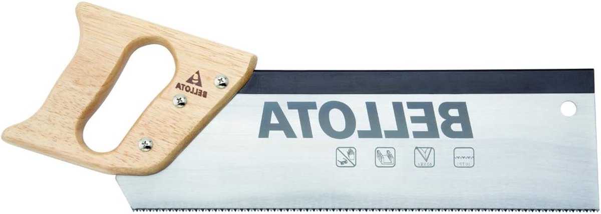 Handzaag - Houtzaag - Precisie zagen - Houten handvat - 300 mm - Grijs