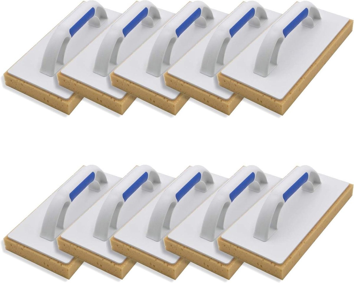 Sponsplank Set - Tegelwasplank Voegspons - Tegels Afvoegen - 30mm Dikke Sponslaag - 280x140mm - Grijs