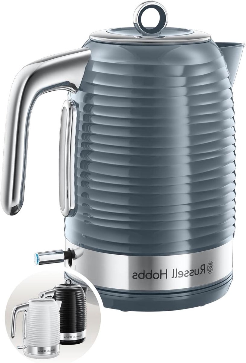 Waterkoker Grijs - Thee Ketel - Snel Water Koken - Snelkookzone 1-3 Koppen - 17 Liter - Grijs