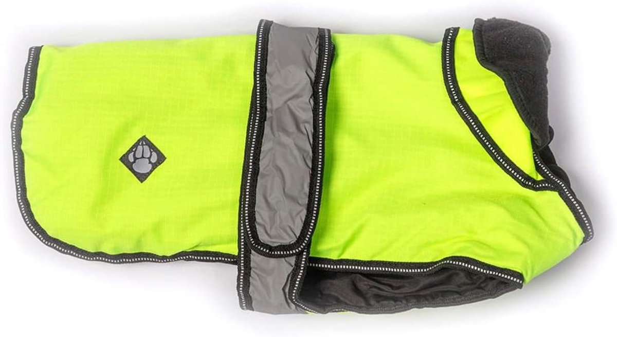 Hondenjas - Honden winterjas - Hond warm houden - Afneembare fleece voering - 75 cm - Groen