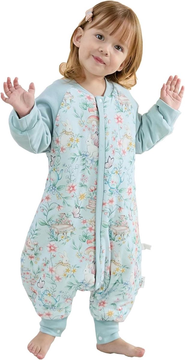 Babyslaapzak met Voeten - Winterslaapzak Kinder slaapzak - Warm en Comfortabel Slapen - Afneembare Mouwen - 25 TOG - N.v.t.