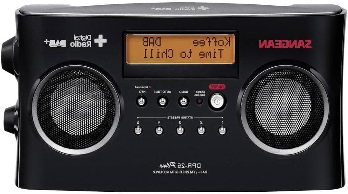 Draagbare Digitale Radio - DAB+ Radio - Muziek Luisteren - 10 Voorkeurzenders - Stereo Speakers - Zwart