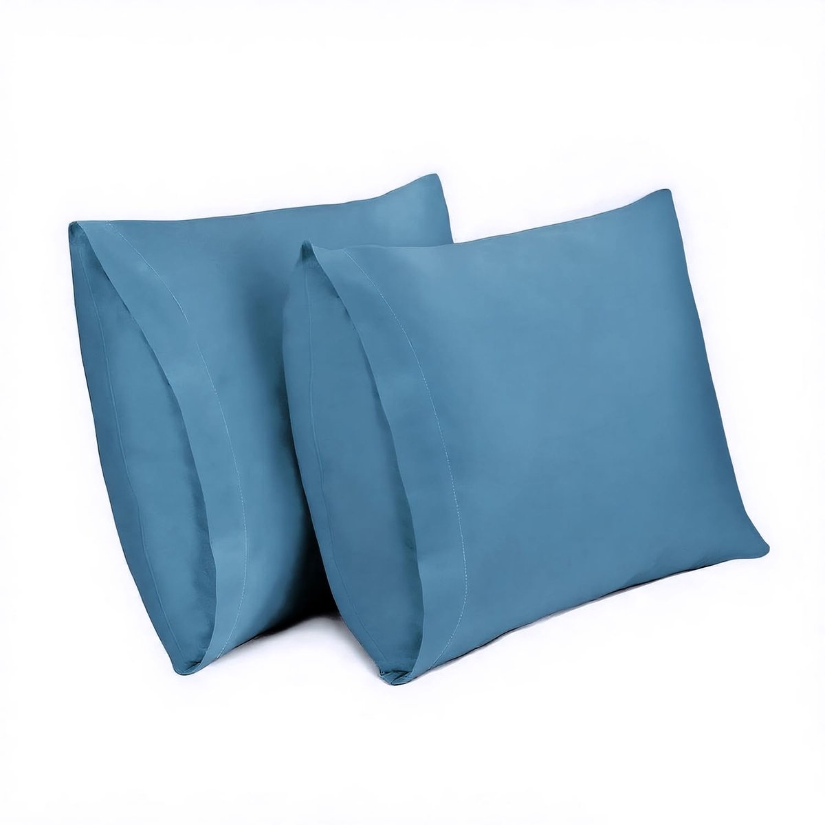 2-Pack Kussenslopen, 100% Katoen Ademende Kussensloop Pillow Cover, 50 x 50 cm, Blauw