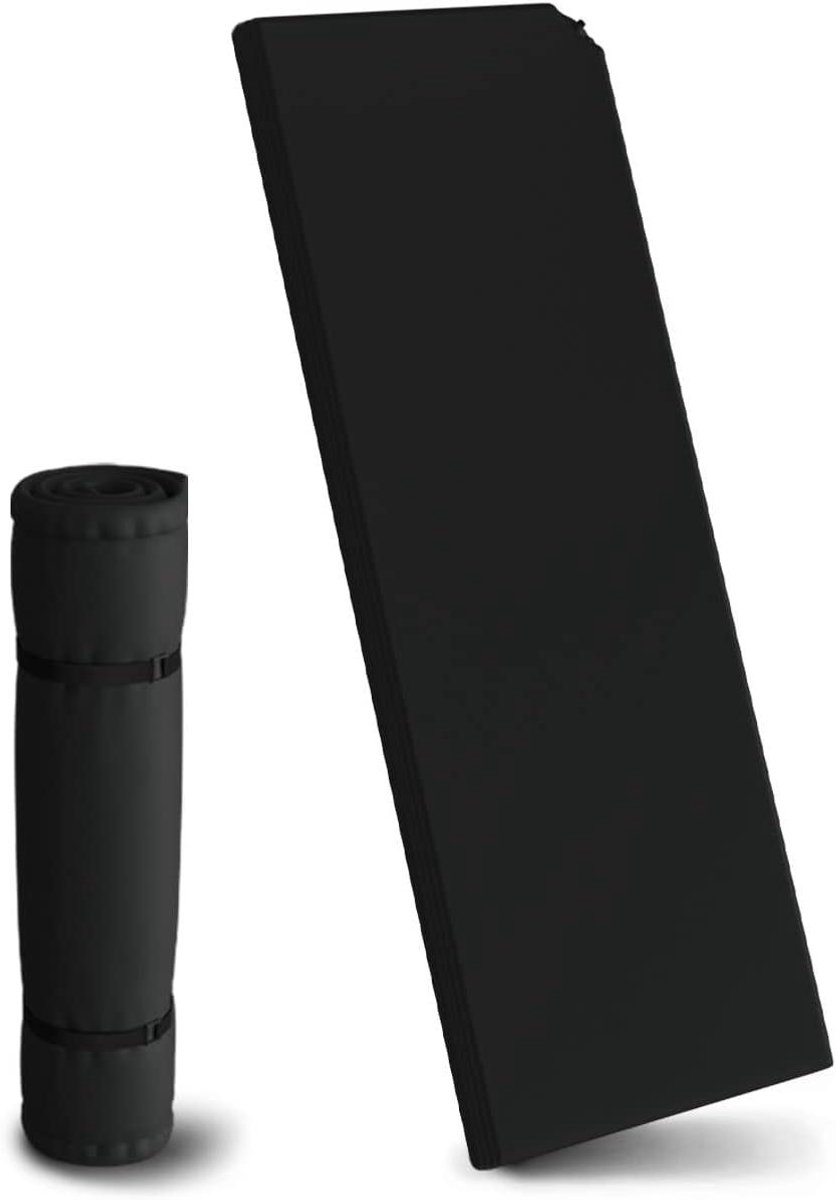 Zelfopblazende Slaapmat - Kampeer Mat - Kamperen Buiten - Dik Luchtschuim Kussen - 200 x 66 x 10 cm - Zwart