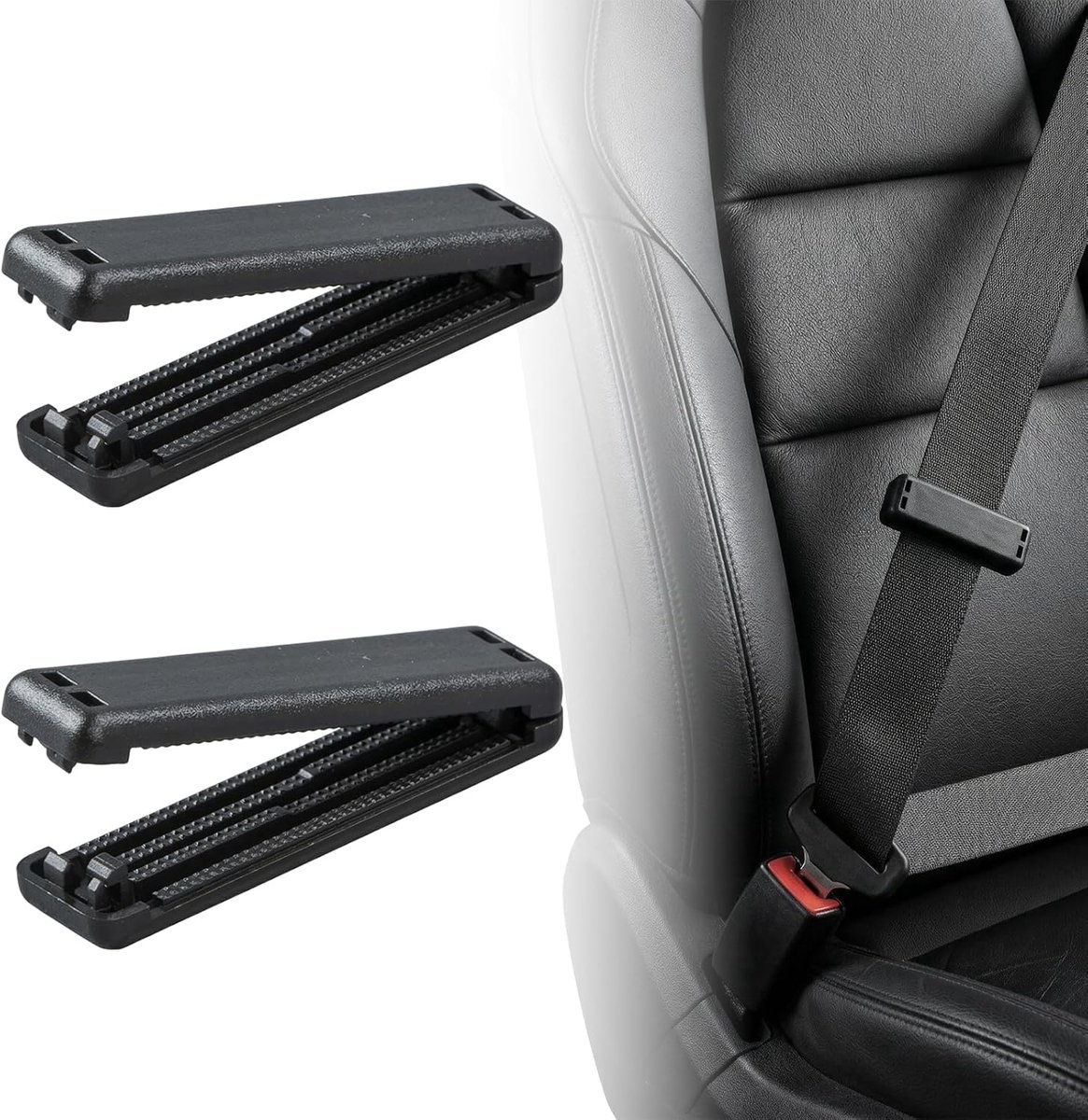2 stuks veiligheidsgordelclip voor alle motorvoertuigen, gordelhouder auto hals, gordelhouder, veiligheidsgordelversteller, gordelstopper, veiligheidsgordelstopper voor alle groepen personen