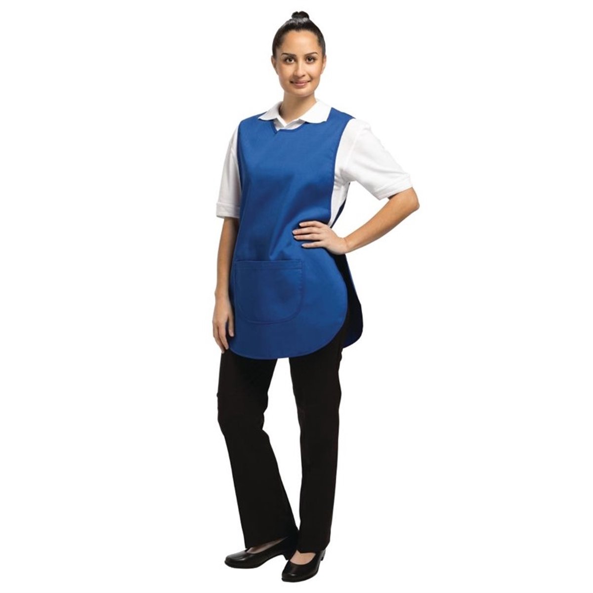 Whites Overgooierschort Met Zak Royal Blue - Whites Chefs Clothing B043 - Horeca & Professioneel