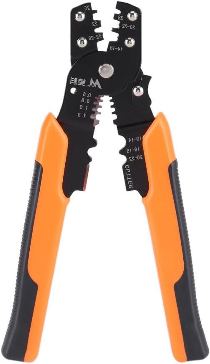 Draadstriptang - Kabelstripper tang - Draden Strippen - Ergonomische Handgreep - 185 mm - Oranje