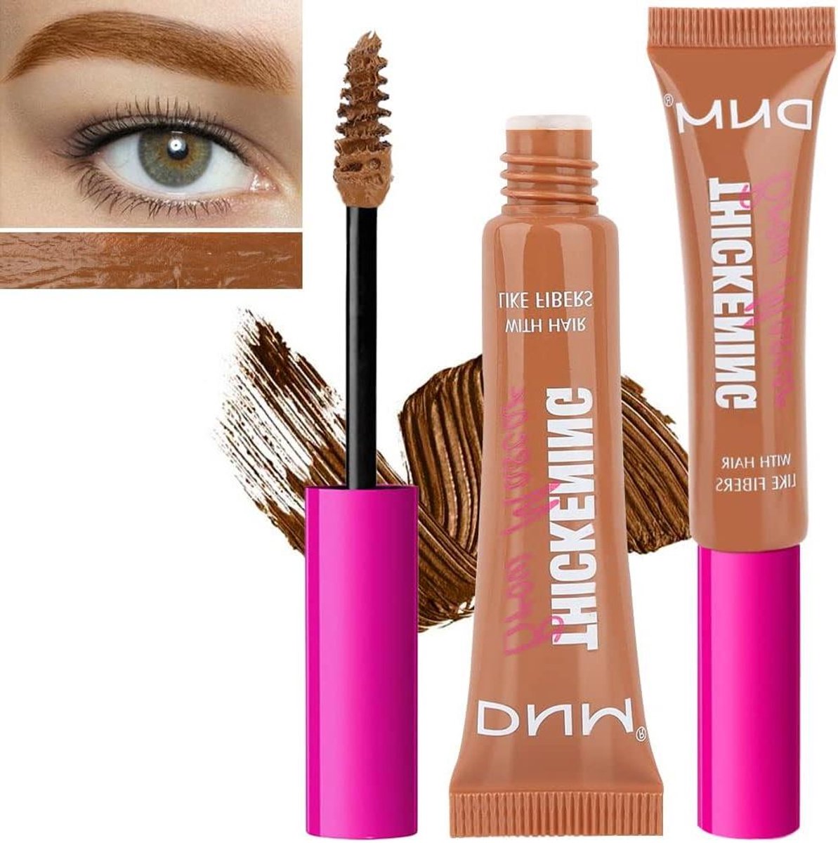 Wenkbrauw Mascara - Brow Gel - Wenkbrauwen Stylen - Plantaardige Vezels - 32 g - Medium Lichtbruin