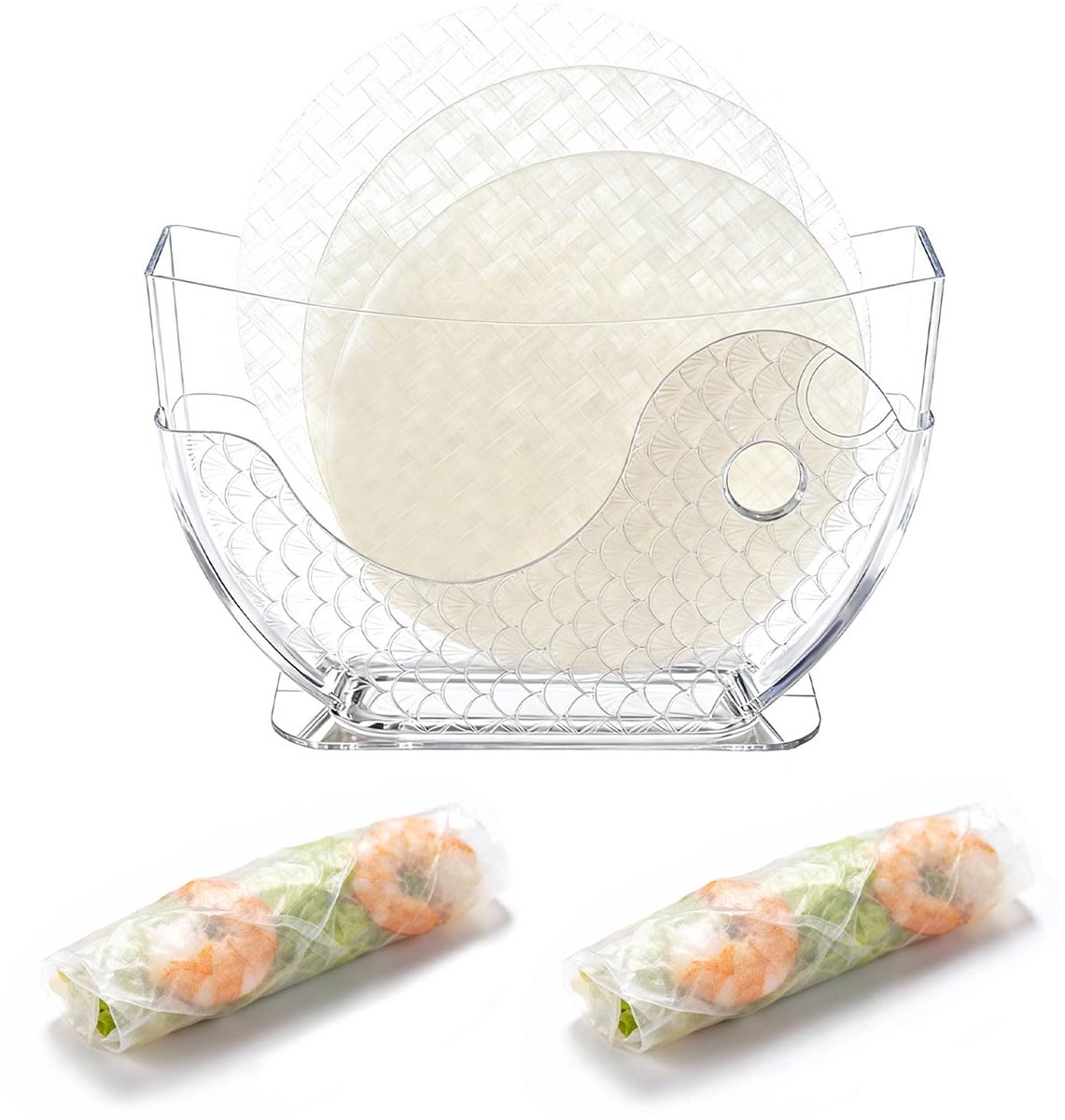 Water Bowl Houder 28 cm Rijstpapier Waterschaal Rijstpapier Zomer Rol Rijstpapier Houder Lenterollen Water Kom Rijstpapier Verpakking