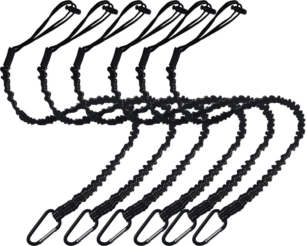 Karabijnhaak, valbeveiliging voor veiligheidsgereedschap, valbeveiliging voor gereedschap (verpakking van 6 stuks)