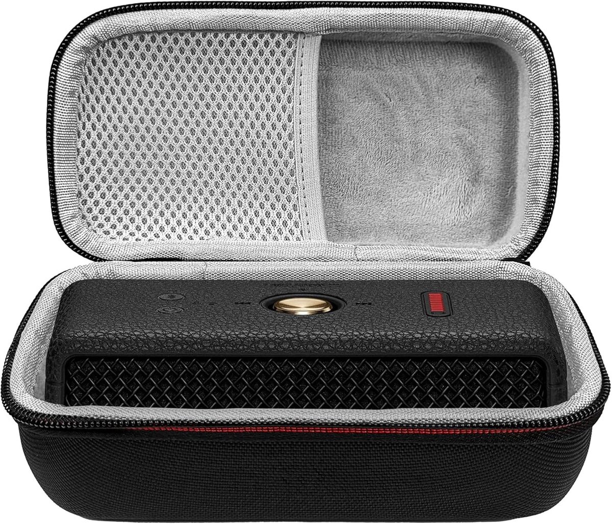 Draagbare Bluetooth speaker hoes voor Marshall Emberton 3/2, harde schaal met zachte voering, mesh vak en dubbele ritsen voor reizen en dagelijks gebruik